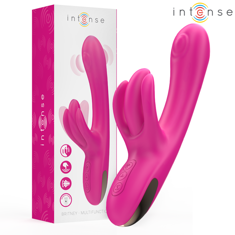 Intense - britney vibrador multifunción rabbit 23 cm rosa