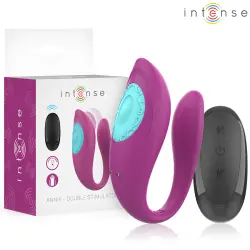 Intense - annie estimulador & vibrador forma de u morado control remoto