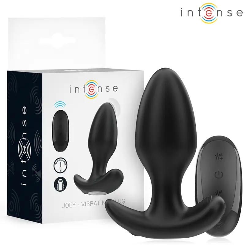Intense - joey plug anal 10 vibraciones negro control remoto Intense - joey plug anal 10 vibraciones negro control remoto