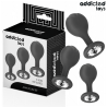 Addicted toys - set de 3 plug silicona anal con joya - 1