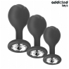 Addicted toys - set de 3 plug silicona anal con joya - 2