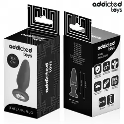 Addicted toys - plug anal con joya silicona talla m 10,4 cm