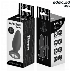 Addicted toys - plug anal con joya silicona talla l 12,6 cm