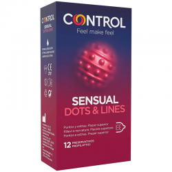 Control sensual dots & lines puntos y estrias 12 uds