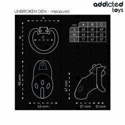Addicted toys locked - unbroken den jaula para pene 9,8 cm - - 5