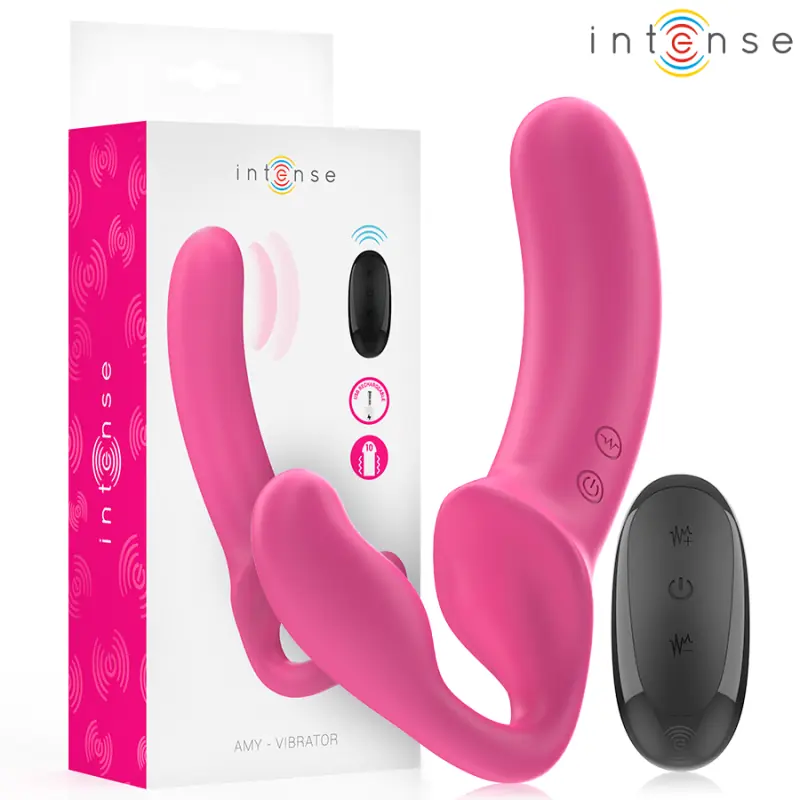 Intense - amy vibrador doble 20 cm rosa control remoto Intense - amy vibrador doble 20 cm rosa control remoto