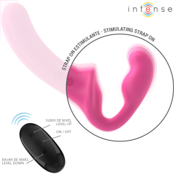 Intense - amy vibrador doble 20 cm rosa control remoto