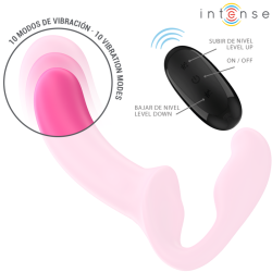 Intense - amy vibrador doble 20 cm rosa control remoto