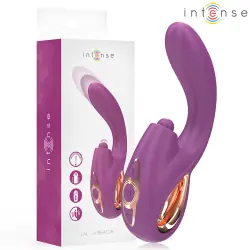 Intense - lali vibrador punto g multifunción estimulación & empuje & vibración morado
