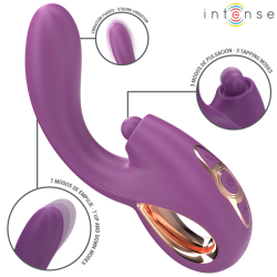 Intense - lali vibrador punto g multifunción estimulación & empuje & vibración morado