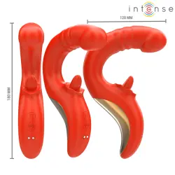 Intense - paulina vibrador & estimulador en forma de u rojo