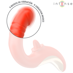 Intense - paulina vibrador & estimulador en forma de u rojo