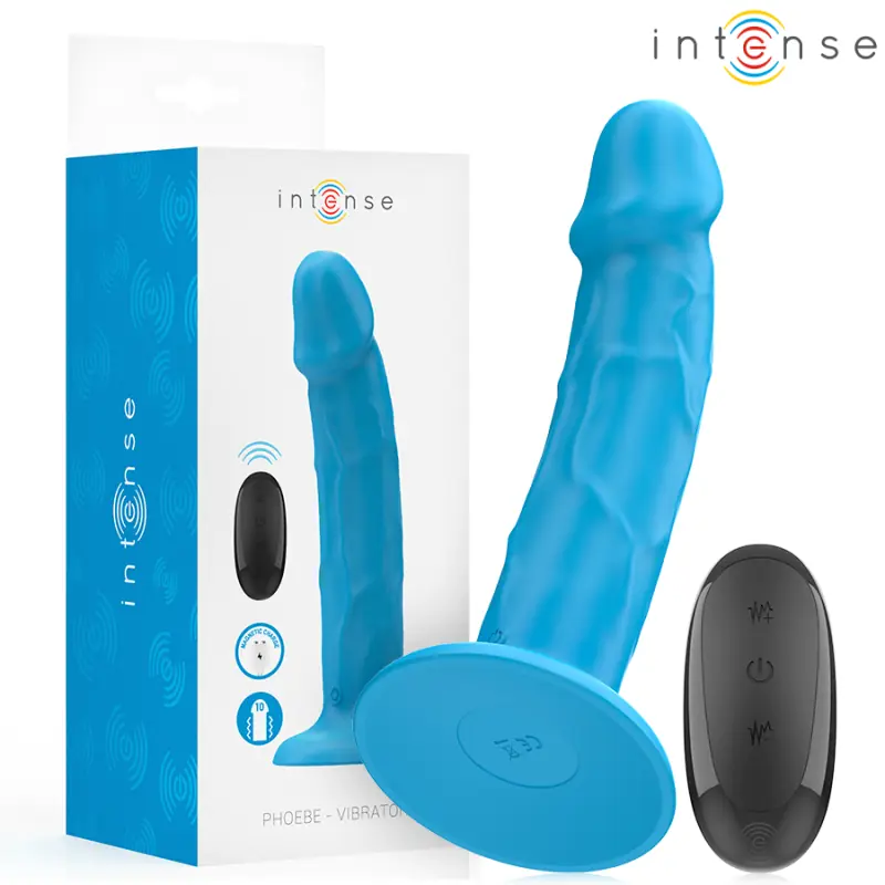 Intense - phoebe vibrador realístico 10 vibraciones azul control remoto Intense - phoebe vibrador realístico 10 vibraciones azul control remoto
