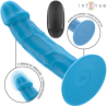Vibrador realista Intense Phoebe azul, con el mando y la ventosa