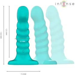 Intense - buffy vibrador talla s diseño en espiral 10 vibraciones azul control remoto