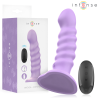 Intense Brenda vibrador morado en espiral con mando y caja
