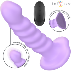 Intense - brenda vibrador talla m diseño en espiral 10 vibraciones morado control remoto - - 2
