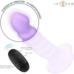 Intense - brenda vibrador talla m diseño en espiral 10 vibraciones morado control remoto - - 4