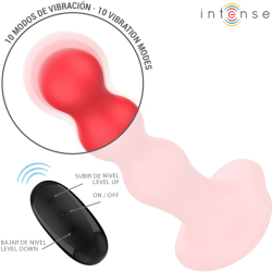 Intense - cody vibrador con ventosa rojo control remoto