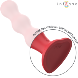 Intense - cody vibrador con ventosa rojo control remoto