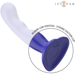Intense - shorty vibrador con ventosa azul control remoto