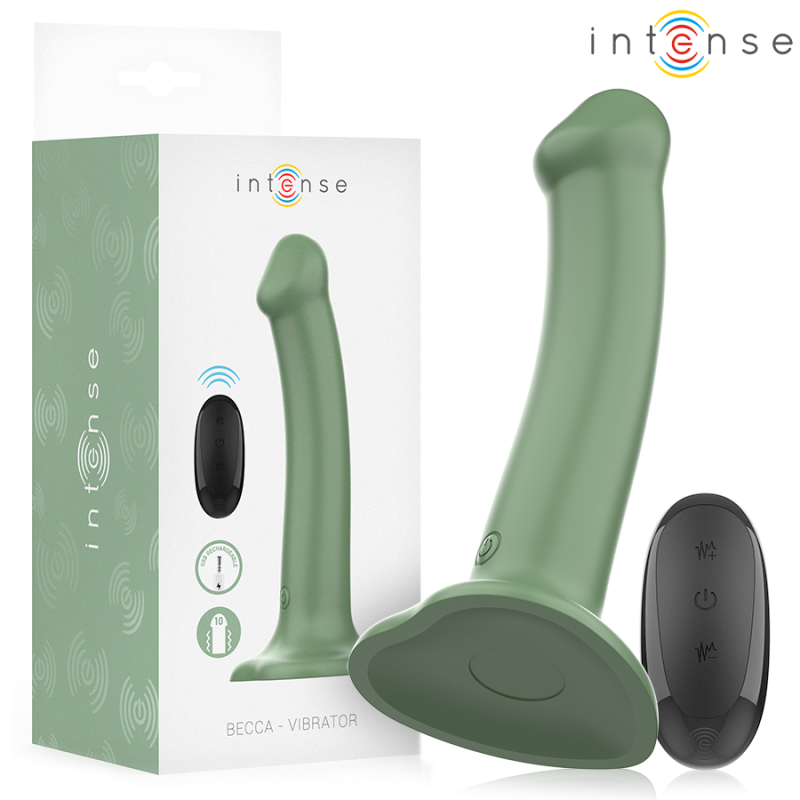 Intense - becca vibrador con ventosa 10 vibraciones verde control remoto Intense - becca vibrador con ventosa 10 vibraciones verde control remoto