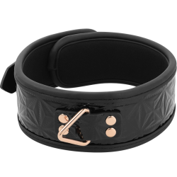 Begme - black edition collar cuero vegano con forro de neopreno