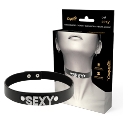Coquette chic desire - choker cuero vegano sexy
