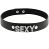 Coquette choker cuero vegano grabado sexy - 3