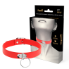 Coquette collar cuero vegano woman fetish color rojo - 2