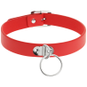 Coquette collar cuero vegano woman fetish color rojo - 3