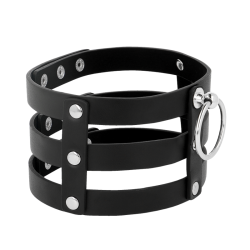 Coquette chic desire - choker cuero vegano estilo fetish