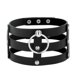 Coquette chic desire - choker cuero vegano estilo fetish