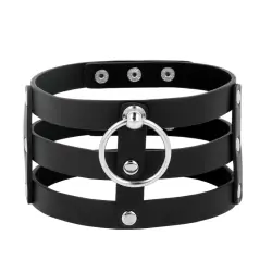 Coquette chic desire - choker cuero vegano estilo fetish