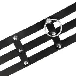 Coquette chic desire - choker cuero vegano estilo fetish