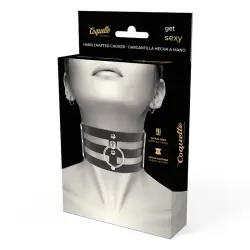 Coquette chic desire - choker cuero vegano estilo fetish