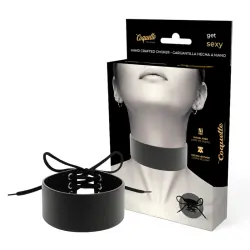 Coquette chic desire - choker cuero vegano