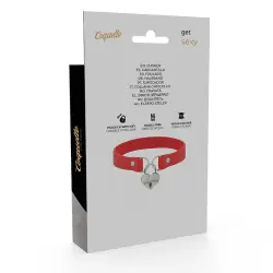 Coquette chic desire - collar cuero vegano rojo accesorio corazón con llave Coquette chic desire - collar cuero vegano rojo accesorio corazón con llave