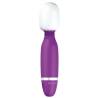 Masajeador B Swish Bthrilled Classic lila con cabezal blanco, vista frontal