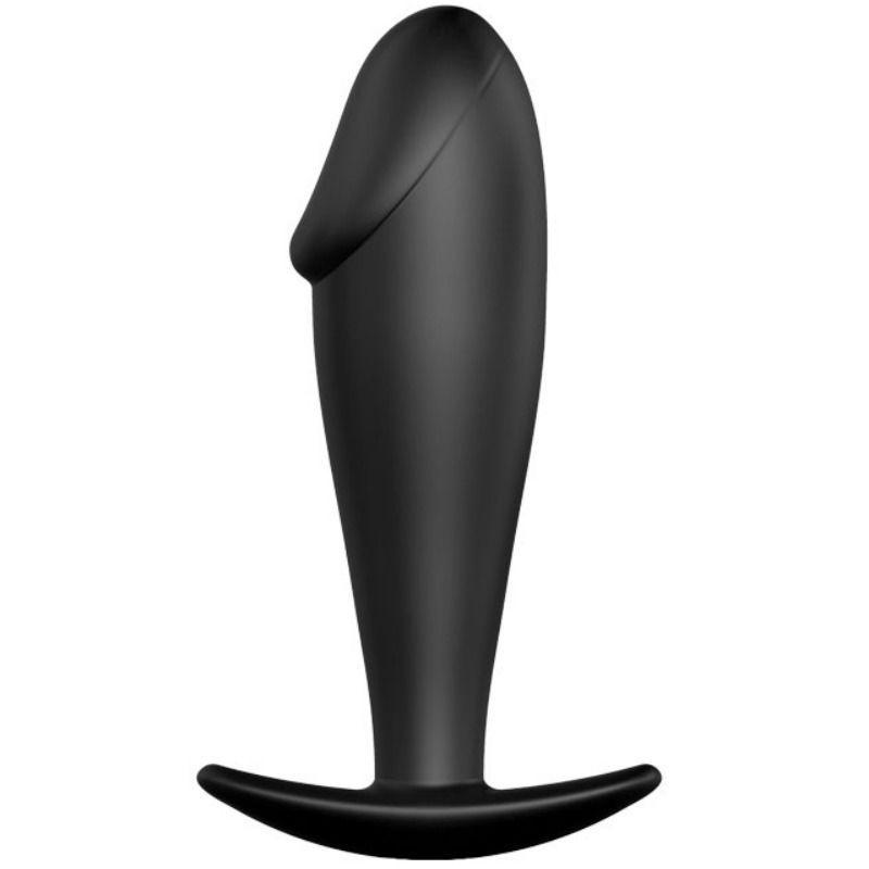 Pretty love plug anal silicona forma pene - negro