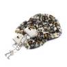 Esposas metálicas Ohmama Fetish con peluche de leopardo, de lado