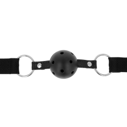 Ohmama fetish - mordaza bola transpirable tela negra
