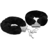 Set erótico Intense Fetish 1, detalle de las esposas de peluche con llaves