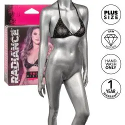 Calexotics - radiance top de bikini triangular pedrería talla grande