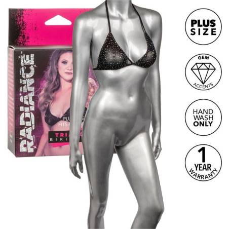 Calexotics - radiance top de bikini triangular pedrería talla grande - 1