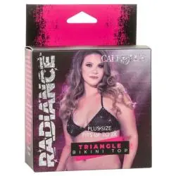 Calexotics - radiance top de bikini triangular pedrería talla grande