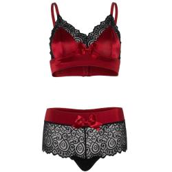 Leg avenue - set dos piezas rojo y negro l/xl