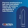 Medidas del preservativo Control Nature: 190 mm de largo y 54 mm de ancho