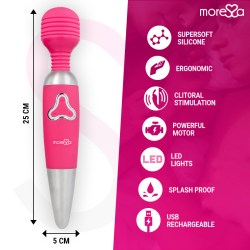 Moressa - odilon wand potente motor mas dos cabezales premium silicone recargable