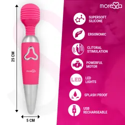 Moressa - odilon wand potente motor mas dos cabezales premium silicone recargable